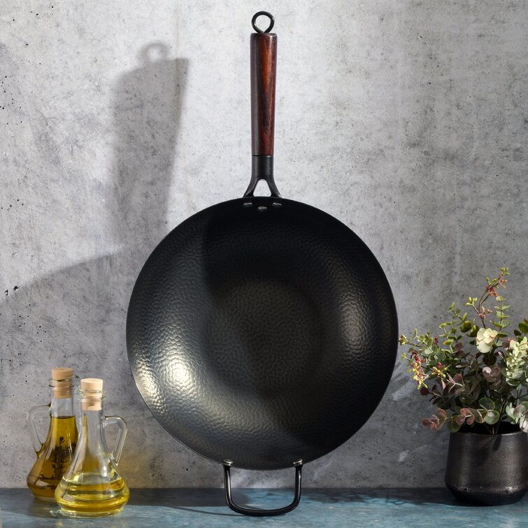 Gibson Home Debossed 13 Inch Heavy Gauge Carbon Steel Wok In Black : Target