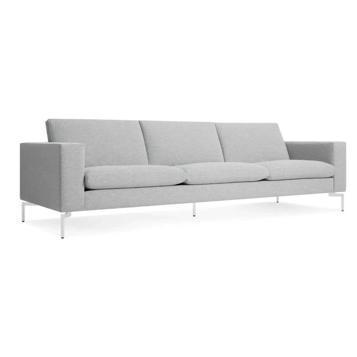 New Standard Upholstered Sofa, 32" H x 104" W x 35" D, White, Maharam Mode in Intaglio Crossweave