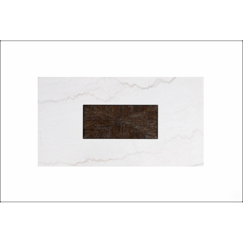 Table de bout contemporaine carrée avec plateau en marbre élégant et base effilée en bois pour les espaces de vie modernes
