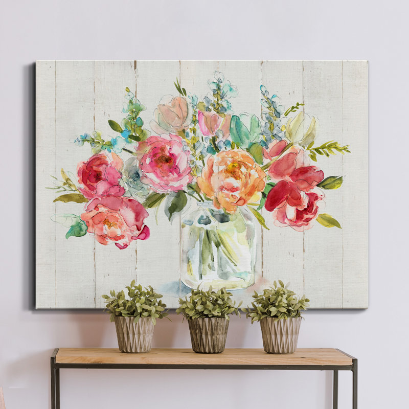 «My Summer Garden II», reproduction d'art sur toile tendue, H 48 po x l 36 po x P 1 po