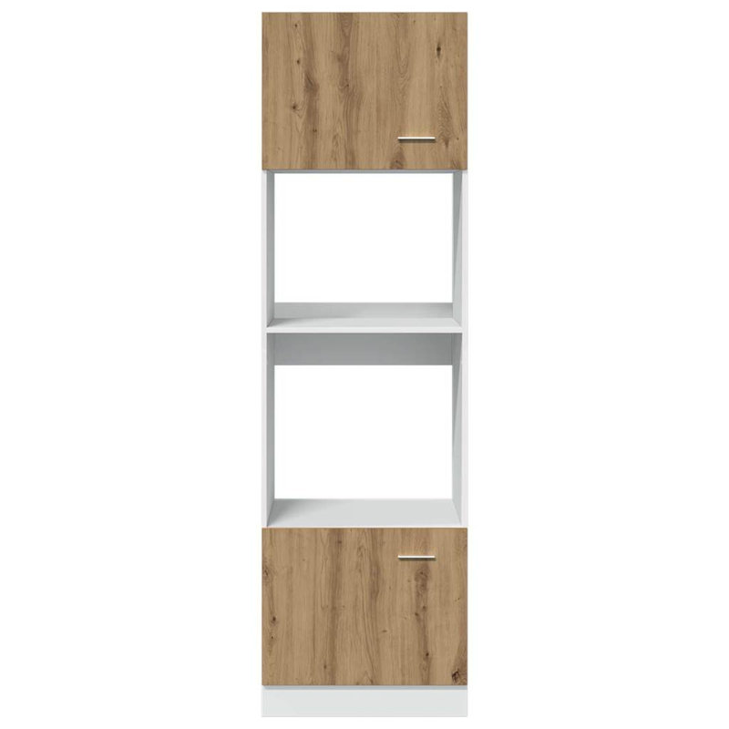 Microwave Cabinet Lyon 60x57x207 cm Engineered Wood, Artisan Oak