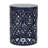 Modern Metal Tables - Iron Cut Decoration In Navy Blue, Powder-Coated Iron, No Assembly Needed End Table Style Pattern, Blue Hue, Construction-1827540698