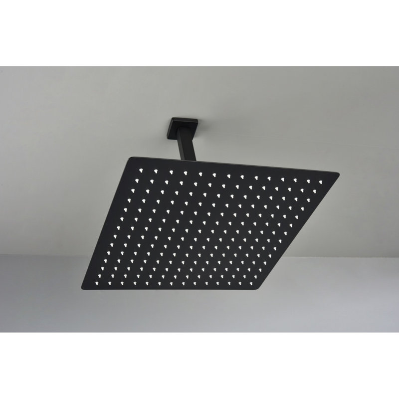 16" Matte Black Bathroom Luxury Shower Head, Matte Black