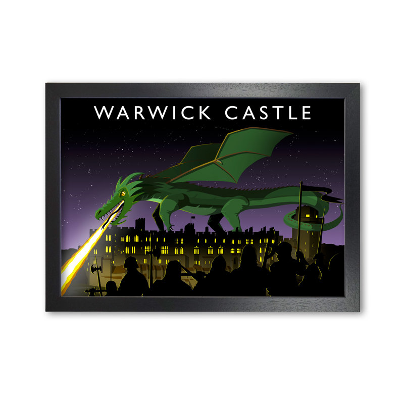 Warwick Castle by Richard O'Neill - Single Picture Frame Print, Black, 59.4 cm H x 81.4 cm W
