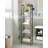 Everlene Bookshelf, Book Shelf, Industrial Bookcase with 2 Hooks, Coner Shelf Storage Organizer for Home Office, Living Room, Bedroom, Kitchen-1185652453-1194000911