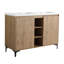 Meuble-lavabo autoportant gris 48 po