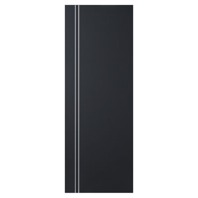 Dalle de porte intérieure moderne laminée noir doux Glam G-Pro 002 seulement 18 po x 84 po