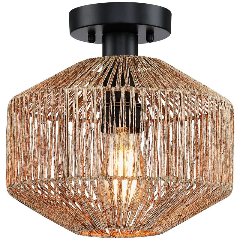 Breah Wood Semi Flush Mount