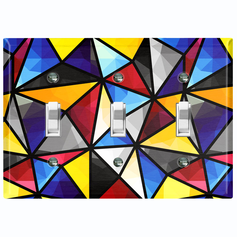 Plaque murale colorée en verre coloré