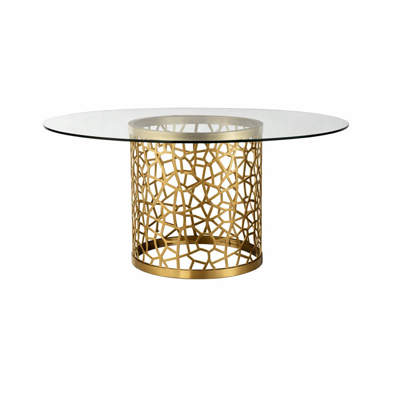Arquette Round Glass Dining Table