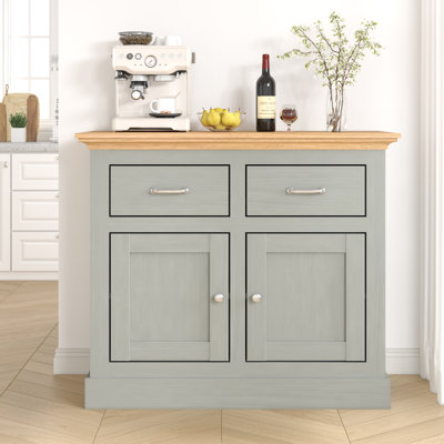 Buffet de 33,3 po de largeur avec 2 tiroirs et tablettes réglables