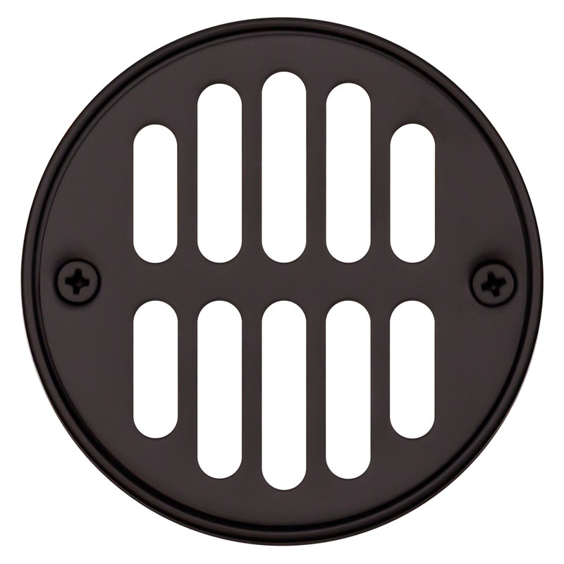 Couvercle de drain de grille de douche rond en laiton avec couronne, Bronze huilé