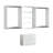 Devi White Wall Mounted Wood Closet System-2133126913
