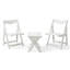 Table pliante et chaise d'extérieur Hips, 2 chaises rectangulaires blanches pour toutes les occasions Easy Life Furniture