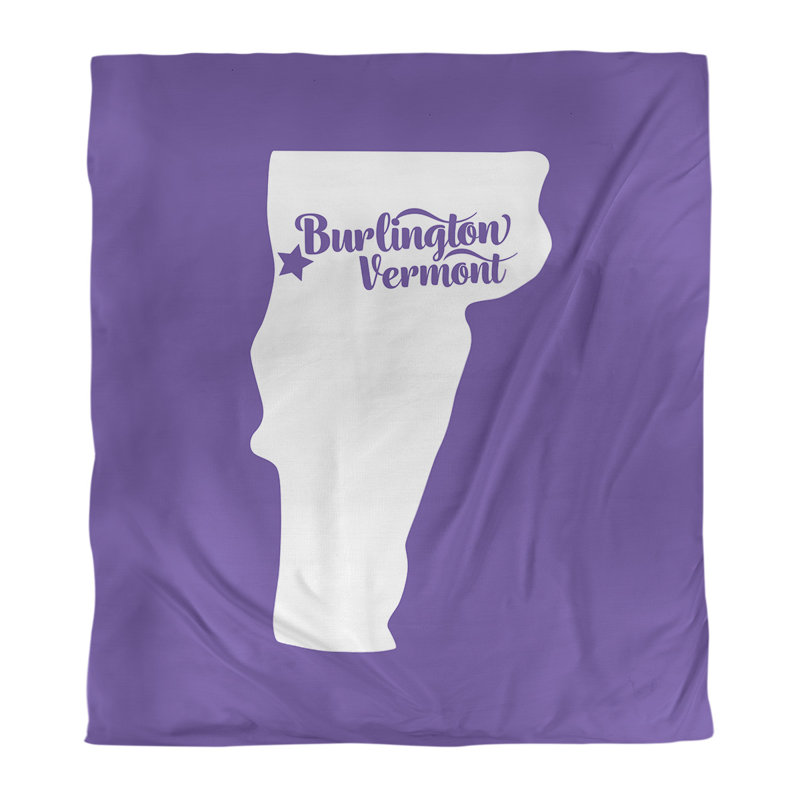 Housse de couette réversible simple burlington vermont, Housse de couette pour grand lit, Mauve, Microfibre