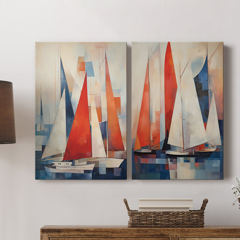 NAUTICAL Series CDVI - Toile tendue avec châssis de qualité supérieure - Prêt à accrocher