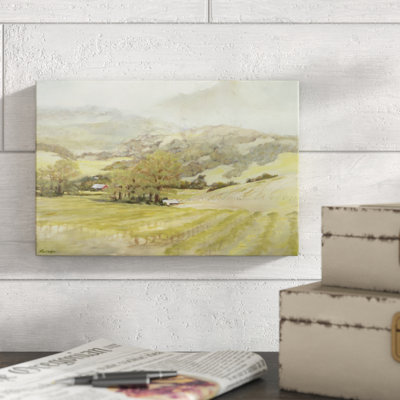 «Spring Vineyard» par Silvia Rutledge, reproduction d'art sur toile tendue