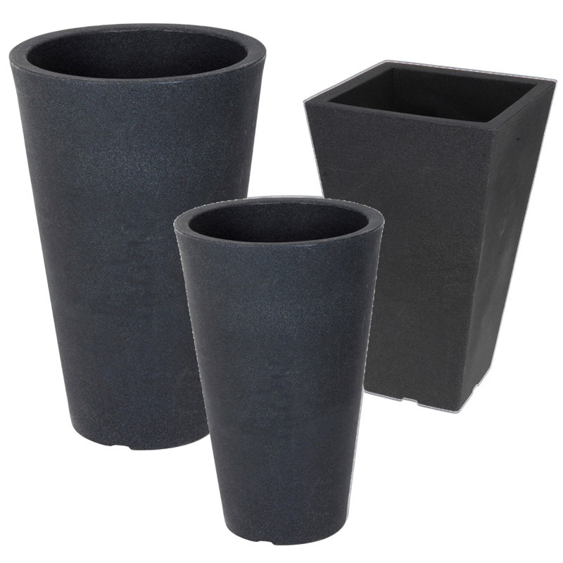 Hongyi Cachepot, 45cm H x 28cm W x 28cm D, Charcoal