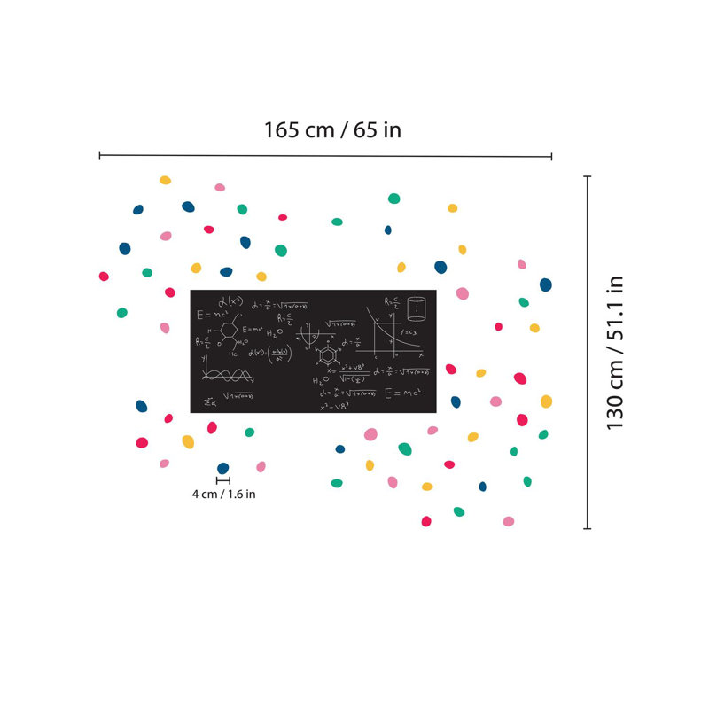 Abstract Chalkboard & Whiteboard Decals