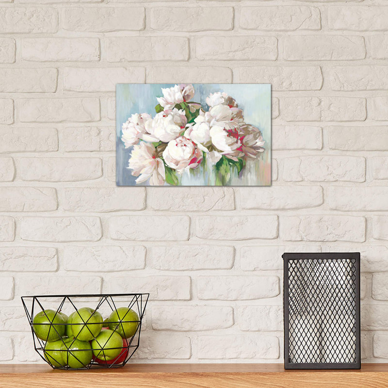 June Flowers 1 Piece Painting on Canvas, 30.48 cm H x 45.72 cm W, No Frame