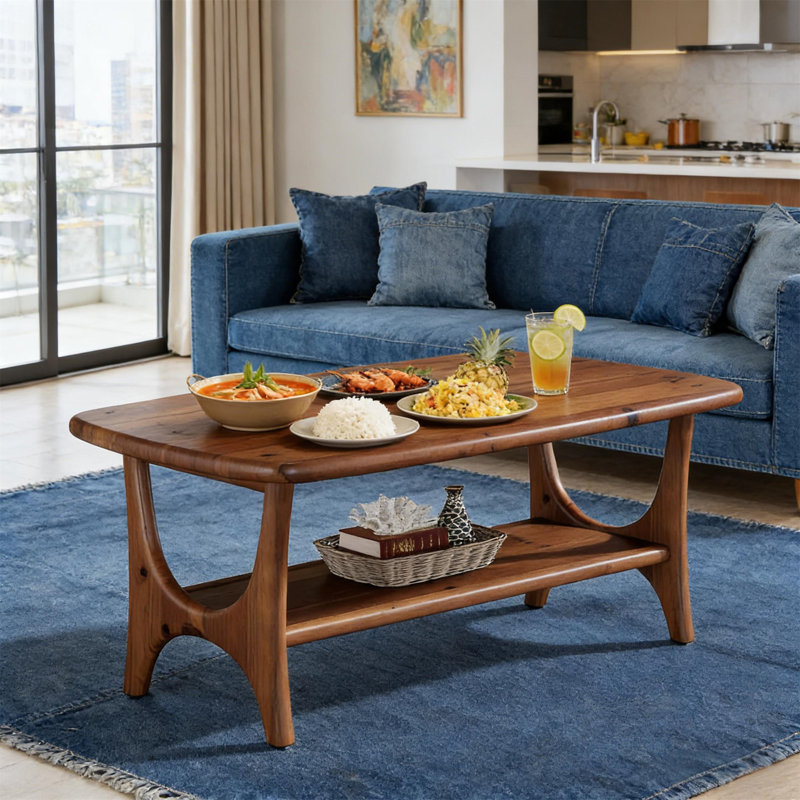 Table basse spacieuse (table basse incluse seulement)