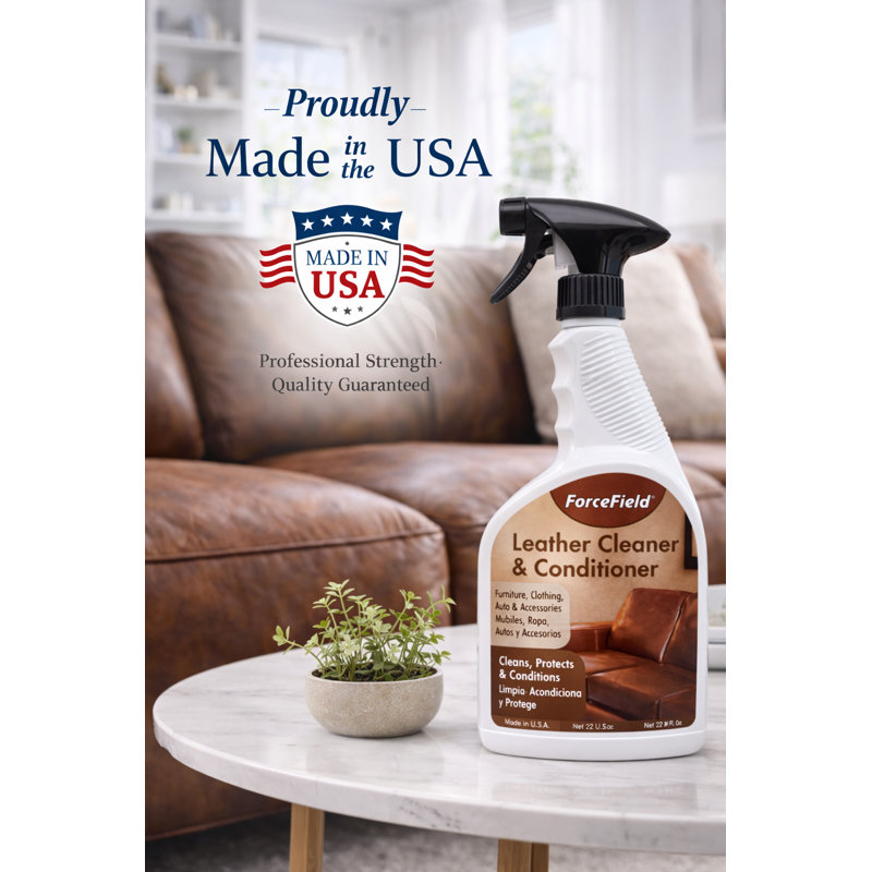 ForceField Professional Leather Cleaner & Conditioner for Finished Leather - Restores, Protects & Conditions