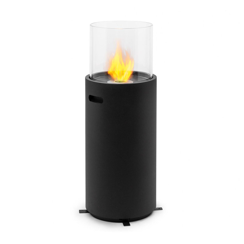 Steel Bio-Ethanol Smokeless Outdoor Fireplace, Black