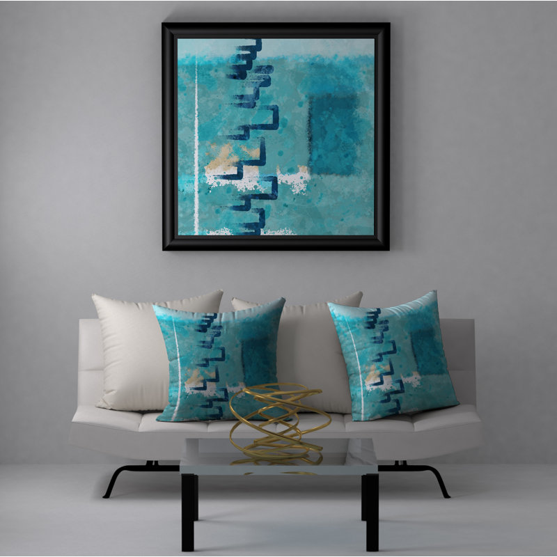 Abstract Reversible Throw Pillow, 18" x 18"