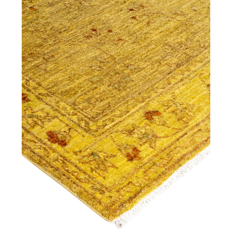 Overdyed One-of-a-Kind 3' 3" x 4' 9" Hand Knotted Area Rug