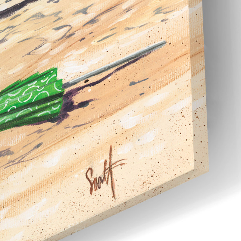 Art mural en verre Rosecliff Heights «Brellas & Boards» par Scott Westmoreland, H 16 po x l 24 po x P 0,2 cm