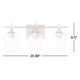 Breena 3 Light Transparent Dimmable Vanity Light