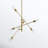 Mardiros 6 - Light Sputnik Modern Linear Chandelier in Natural Brass-1651649570