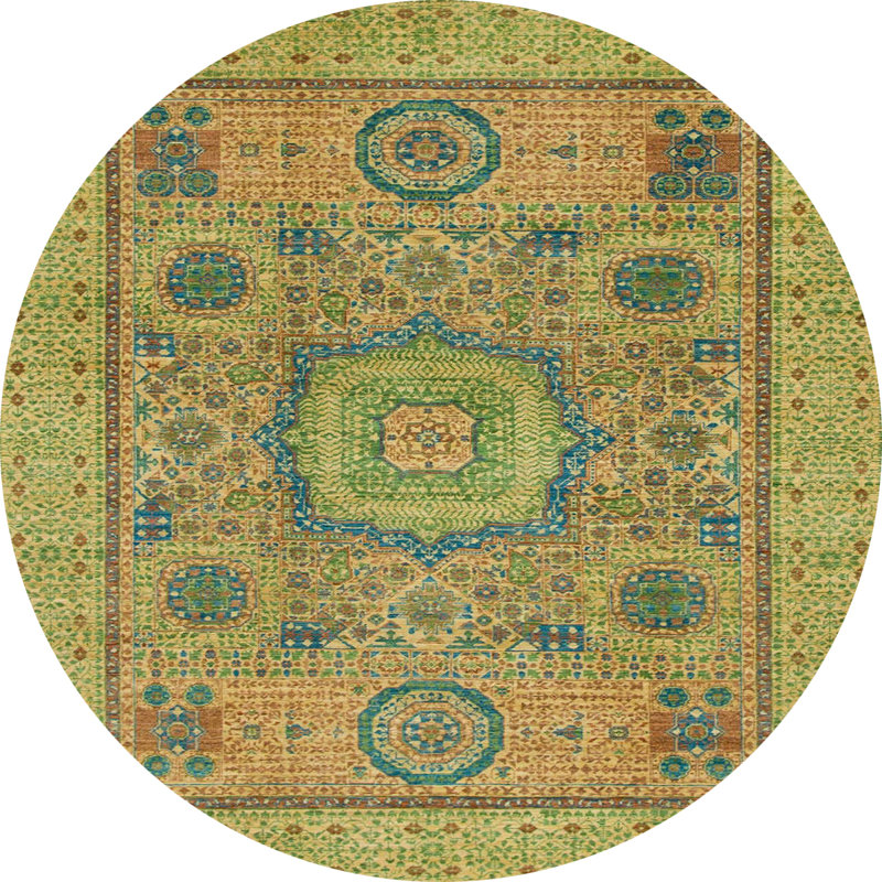 Abstract Indoor Rug, Round 7'