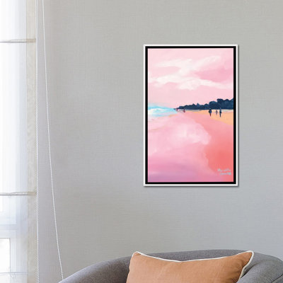 Sunshine Beach in Pink - reproduction d'art murale encadrée
