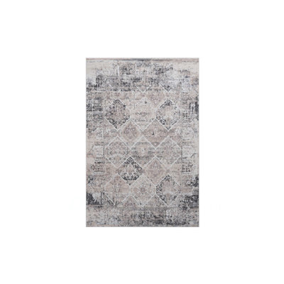 Collection 6X9 Anthracite /Traditional Non-Shedding Living Room Bedroom Dining Home Office Stylish And Stain Resistant Area Rug