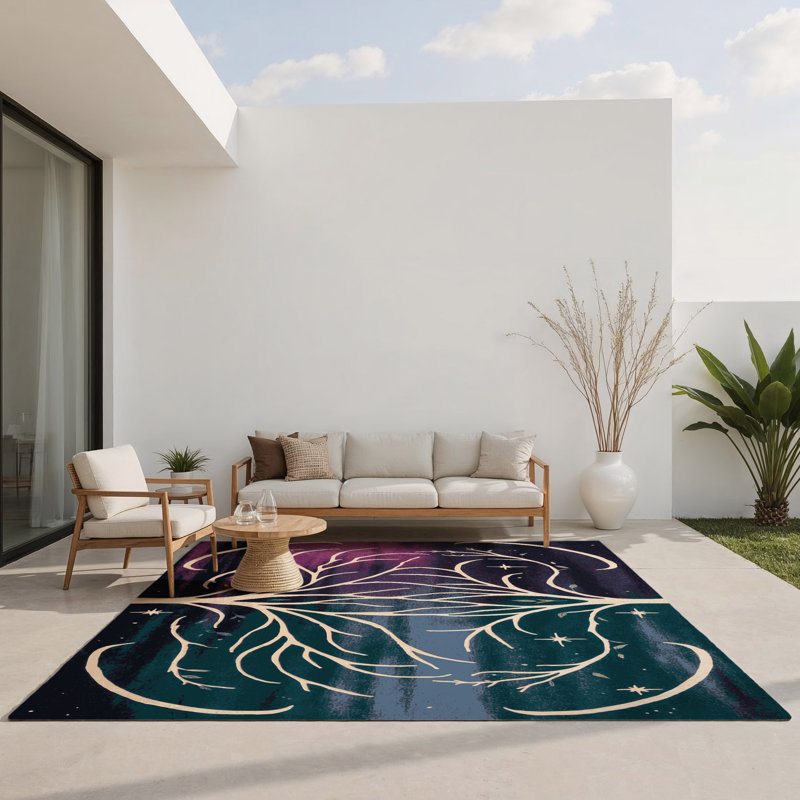 Tapis intérieur et extérieur Forest Mirage, Rectangle 1 pi 6 po x 2 pi 6 po