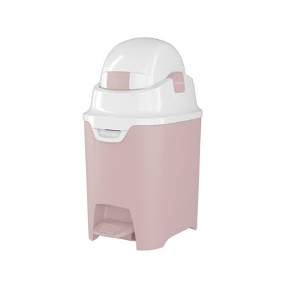Foundations Hands-free Mini Diaper Pail, Pink