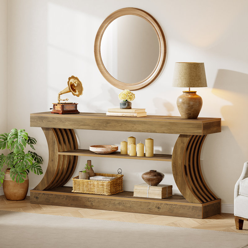 70.9cm Console Table, Brown, 180.1cm