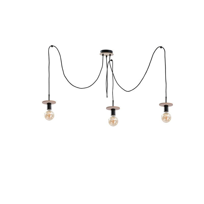 Talmo 3 - Light Cluster Pendant, Natural/Black