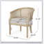 Fauteuil d'appoint de style champêtre français avec des matériaux modernes et durables, parfait pour ajouter une élégance classique et un confort à toute maison.-566334976