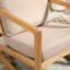 Fauteuil oscillant rembourré, structure en bois d'hévéa