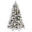 Arbre de Noël en forme d'épouvantail enneigé 8 pi avec 470 lumières DEL blanc chaud, 1242 pointes de mémoire en PVC, poteau électrique et structure à charnières-1595597682