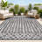 Yosemite Bohemian Geometric Black/Ivory Indoor/Outdoor Rug-78741937
