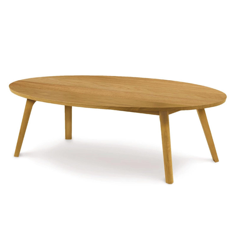Table basse en bois massif Catalina, H 13,75 po x L 48 po x l 28 po, Chêne naturel