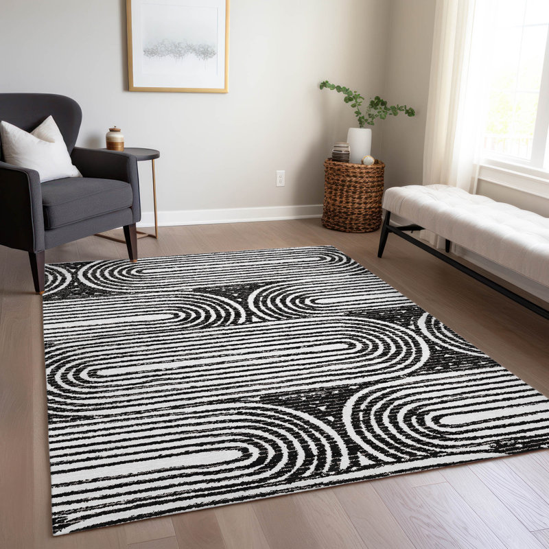 Tapis intérieur / extérieur Kinslee, Rectangle 5 pi x 7 pi 6 po