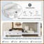 Table basse rustique chic en bois massif pour le salon et amp; Foyer, blanc antique avec tiroirs de rangement Assemblage facile-748507681