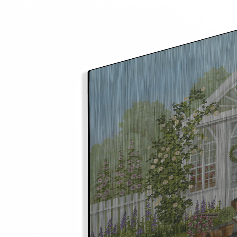  «Greenhouse In Spring» par Tanya Nyp, art mural en métal, 24 po x 16 po, H 16 po x l 24 po