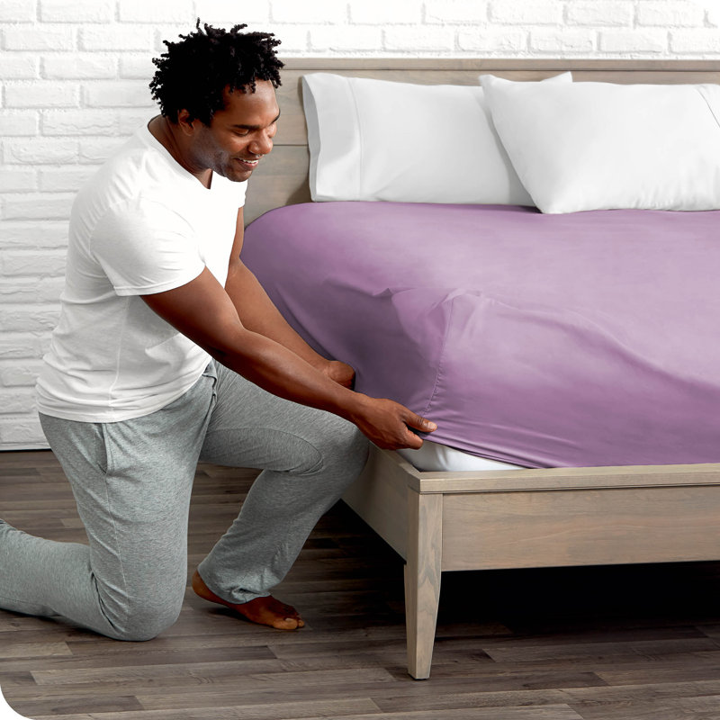 Microfiber Fitted Sheet, Twin Fitted Sheet, Lavender