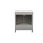 Meuble-lavabo autoportant de 30 pouces avec lavabo, comptoir en marbre d'ingénierie Carrara avec lavabo rectangulaire encastré en céramique, grande porte de rangement à fermeture en douceur