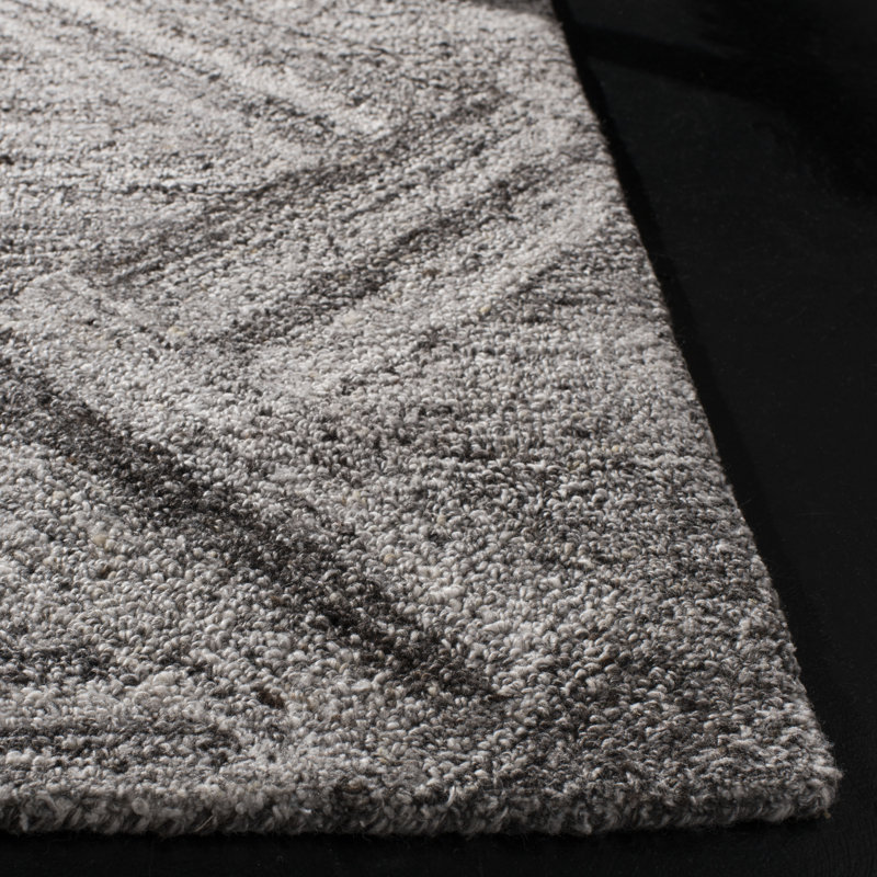 Minnich Hand Tufted Performance Geometric Rug, Square 6'